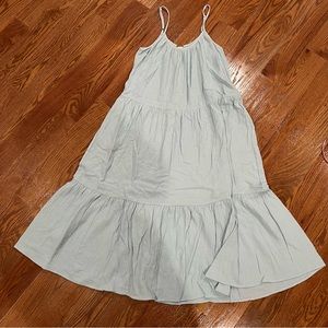 Magaschoni 100% organic cotton tiered maxi dress size L